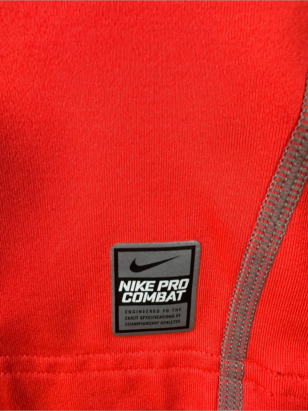 Nike Orange and Gray Long-Sleeve Performance Shirt XL